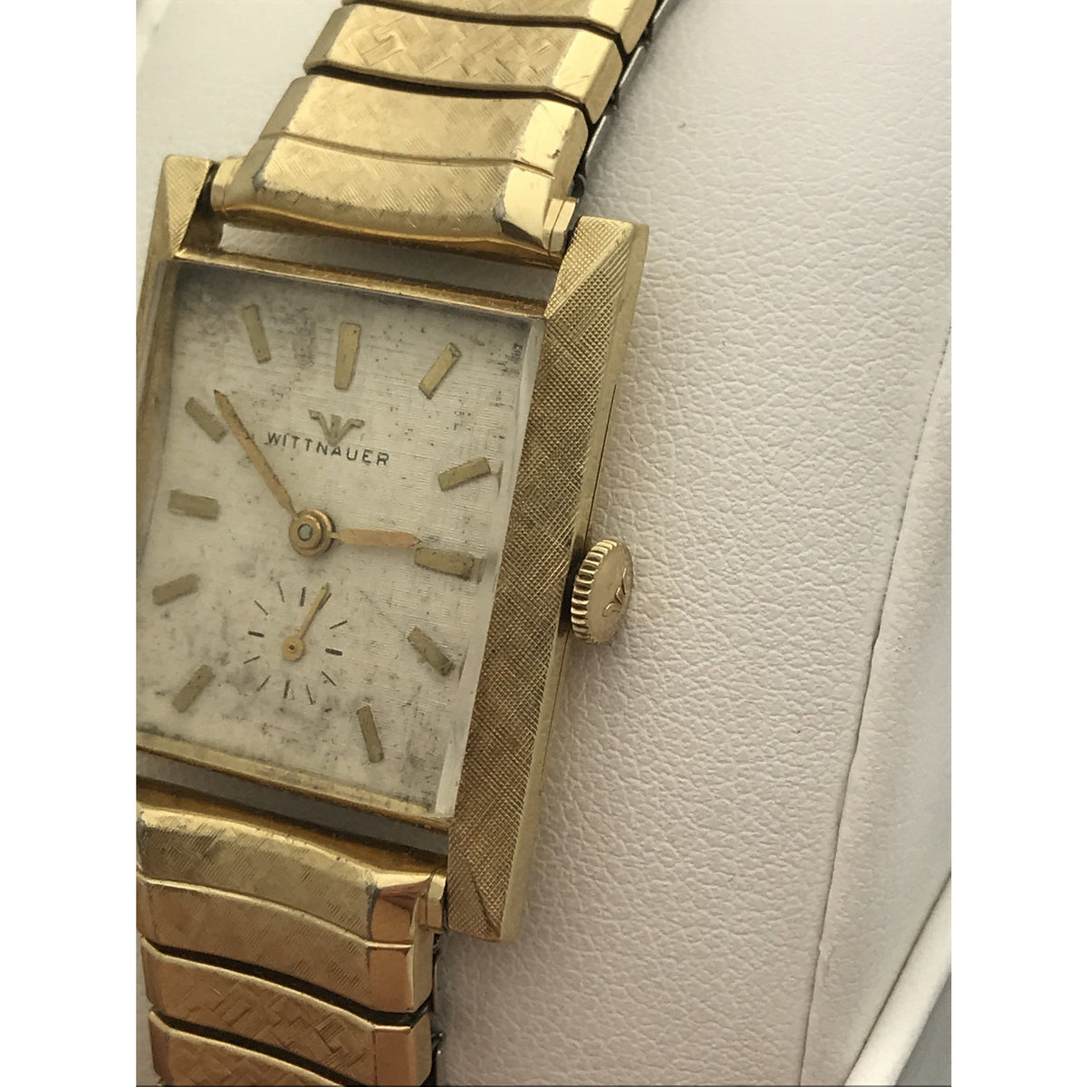 Wittnauer Unisex 14K Gold Case Stretch Band Watch