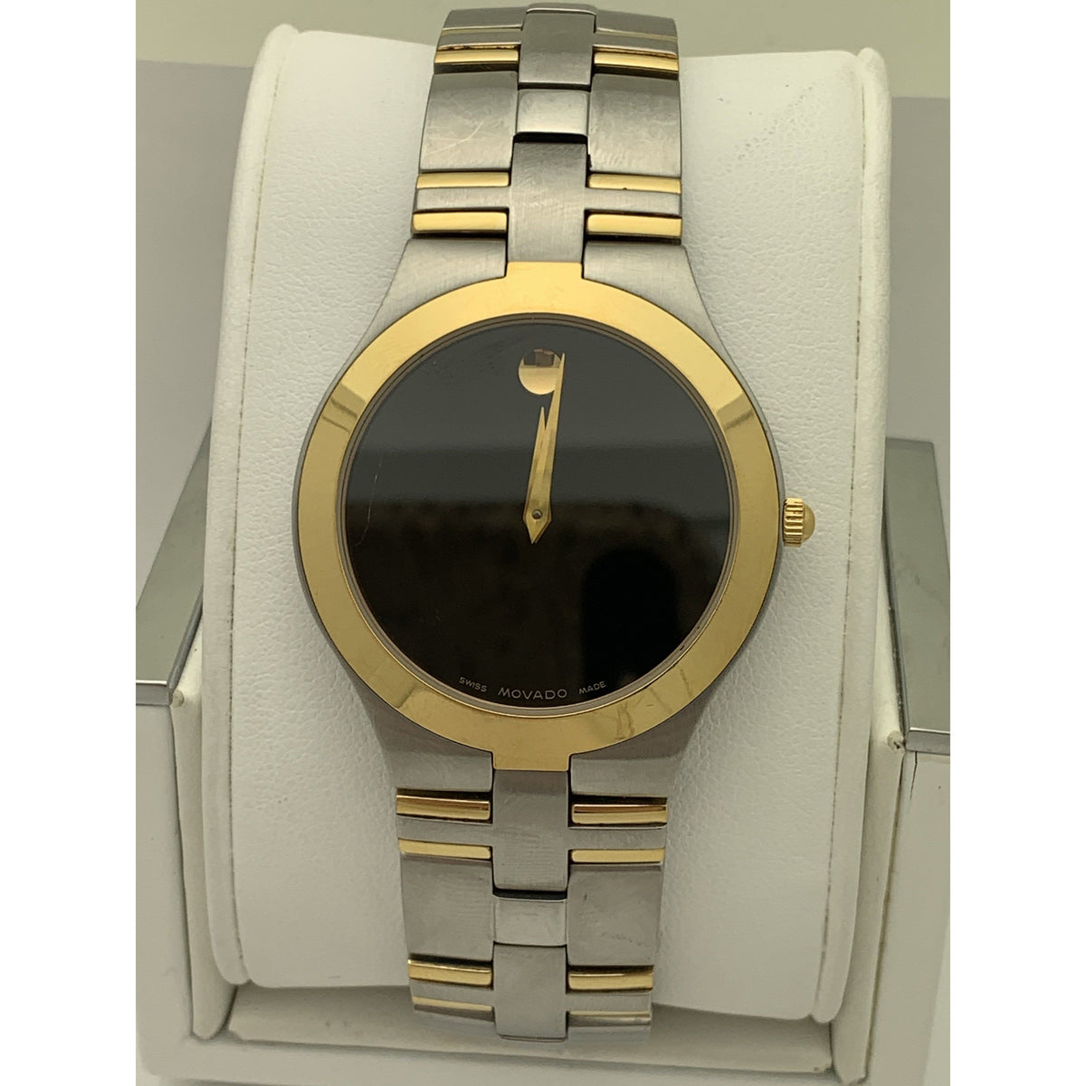 Movado Juro Men's Black Dial Two Tone Stainless Steel Bracelet Watch 0605722