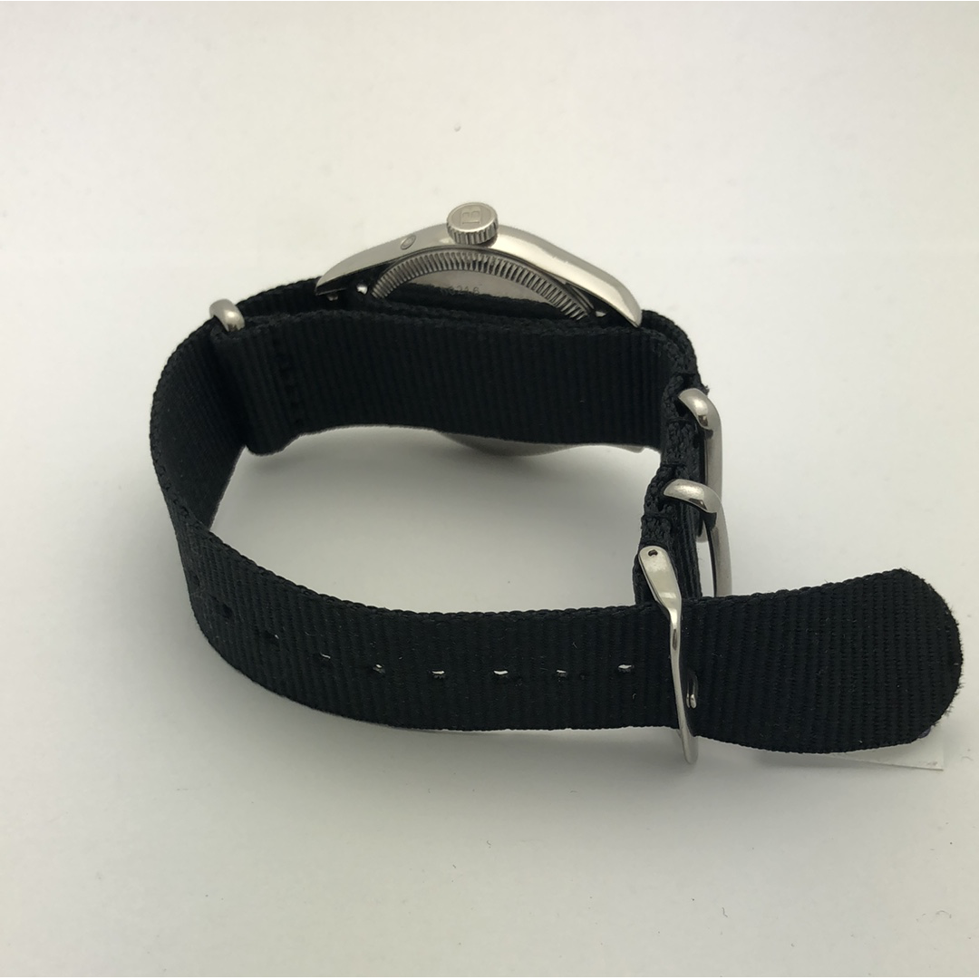 Burberry Unisex Silver Dial Day/Date Black Nylon Strap Watch BU1601