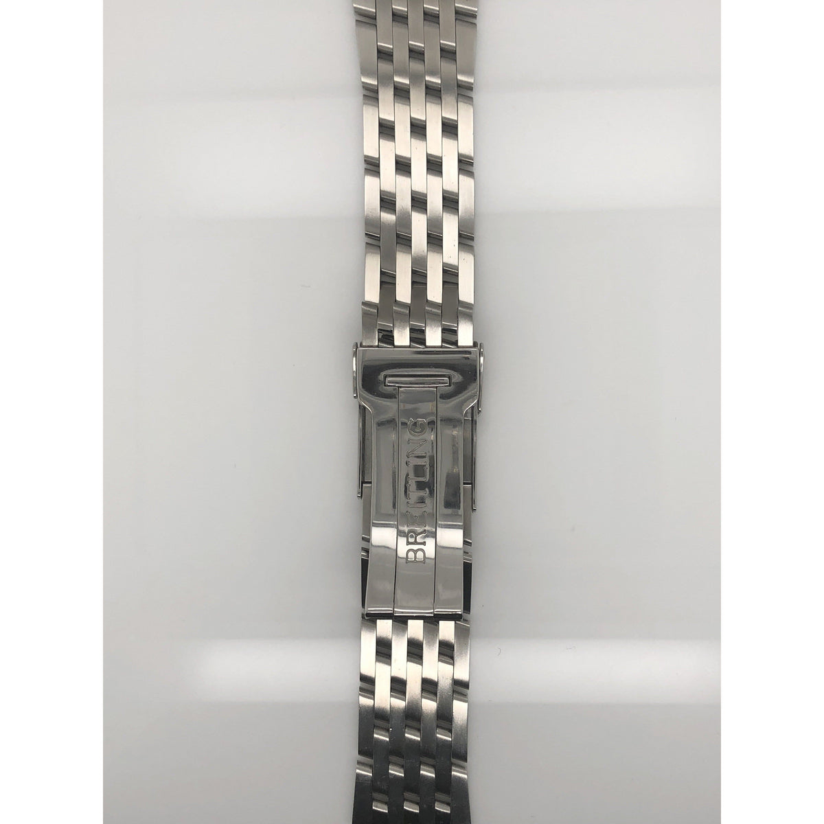 Breitling Silver Stainless Steel Strap Deployment Buckle 22-18mm 433A