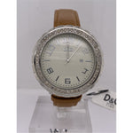 Dolce & Gabbana Time Men's 2ct. Diamond Bezel White Dial Brown Leather Strap Watch 3719340281
