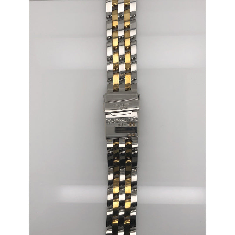 Breitling Two Tone Stainless Steel Strap Deployment Buckle 19-18mm 340D
