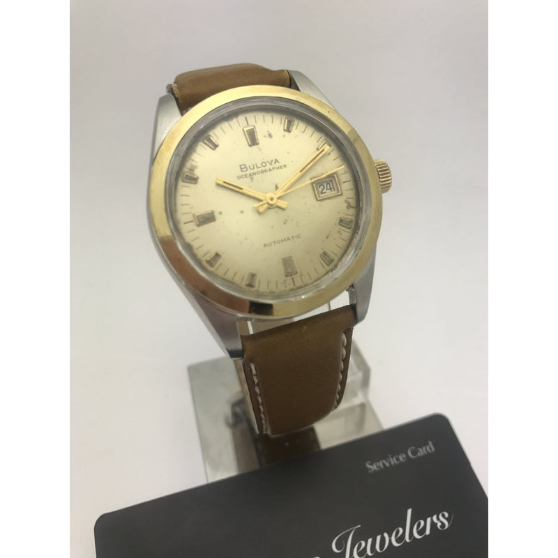 Bulova Men's Rare Collectible Oceanographer 10K Gold Steel Watch G290725