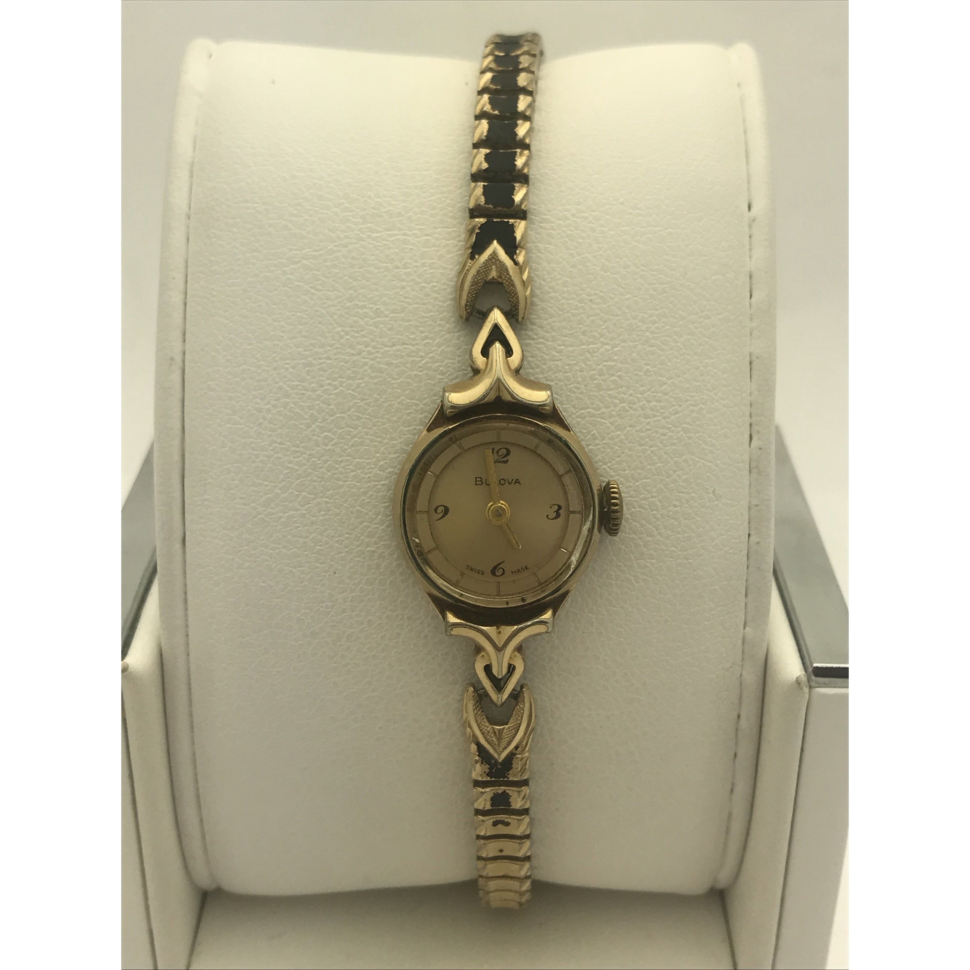 BULOVA 23 10K RGP レディース 手巻き 腕時計10K GFブレス Vintage Bulova 1960s Windup Women's 10k R.G.P Watch With