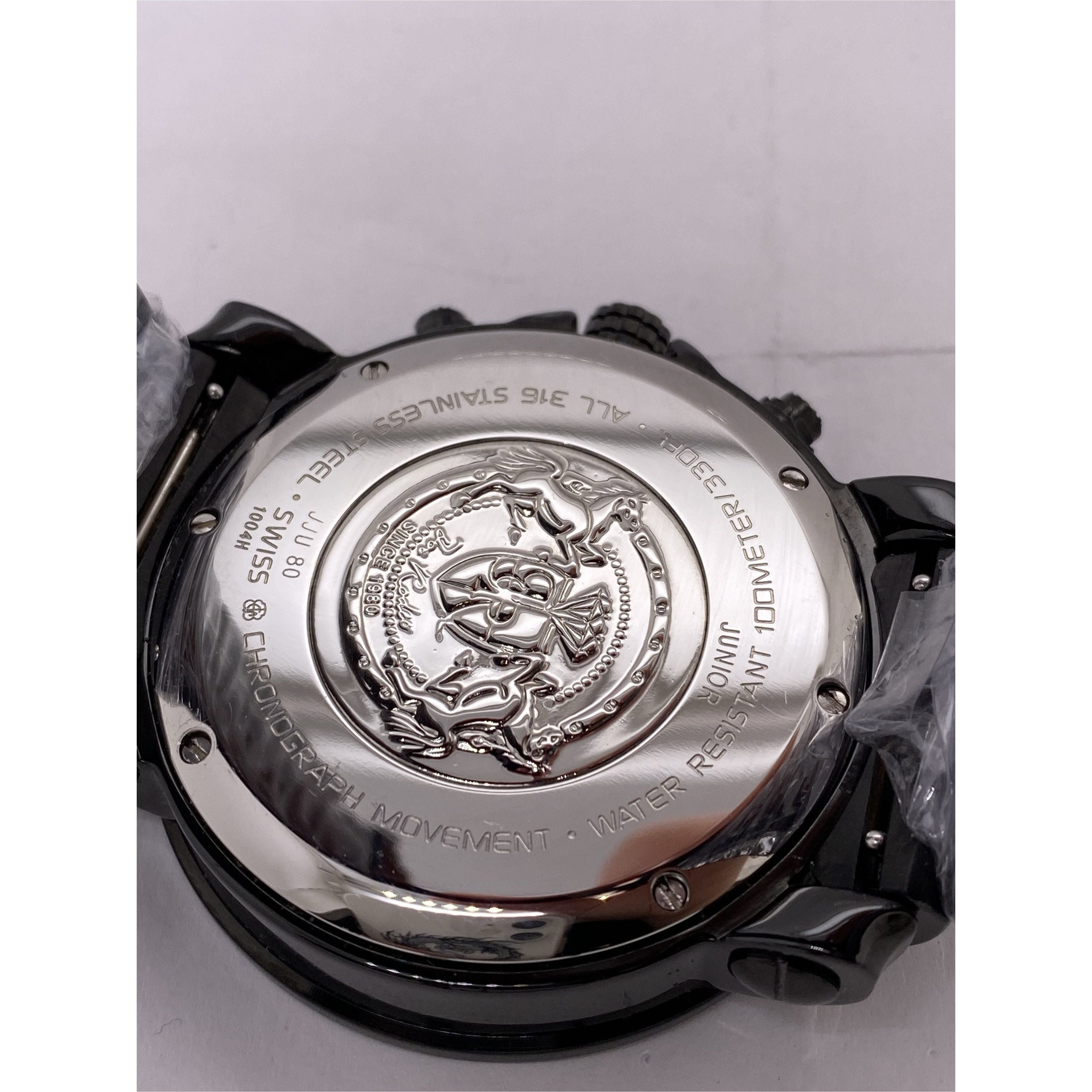 Joe Rodeo Men's Black Dial Black Stainless Steel Bracelet 120
