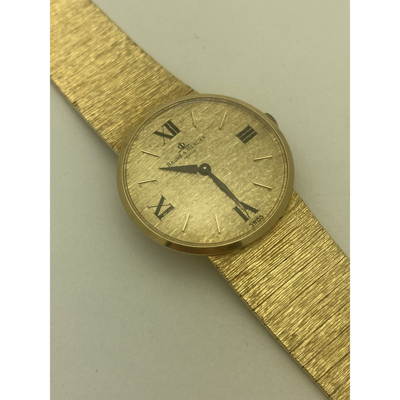 Baume & Mercier Geneve Vintage Solid 14K Yellow Gold Swiss Watch