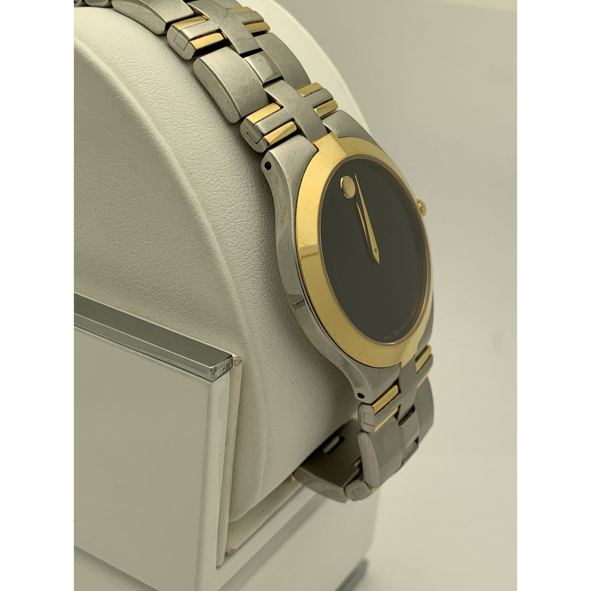 Movado Juro Men's Black Dial Two Tone Stainless Steel Bracelet Watch 0605722