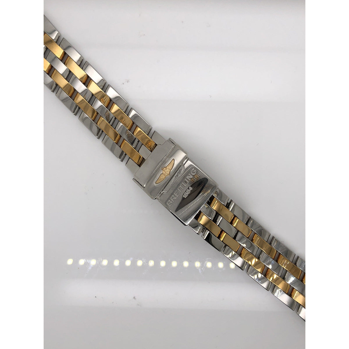 Breitling Two Tone Stainless Steel Strap Deployment Buckle 20-18mm 366D