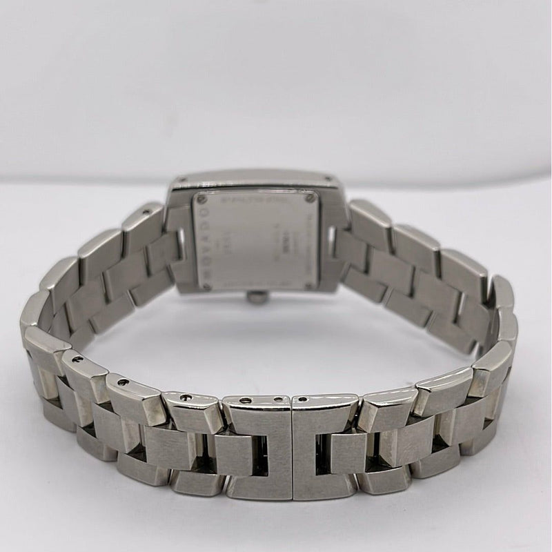 Movado Ladies Eliro Black Dial Silver Tone Stainless Steel Bracelet Quartz Watch 0604133