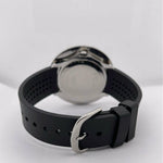 Movado Unisex Diamond Bezel Black Dial Black Rubber Strap Swiss Quartz Watch 0606507