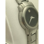 Movado Ladies Junior Sport Black Museum Dial Stainless Steel Bracelet Watch 0605106