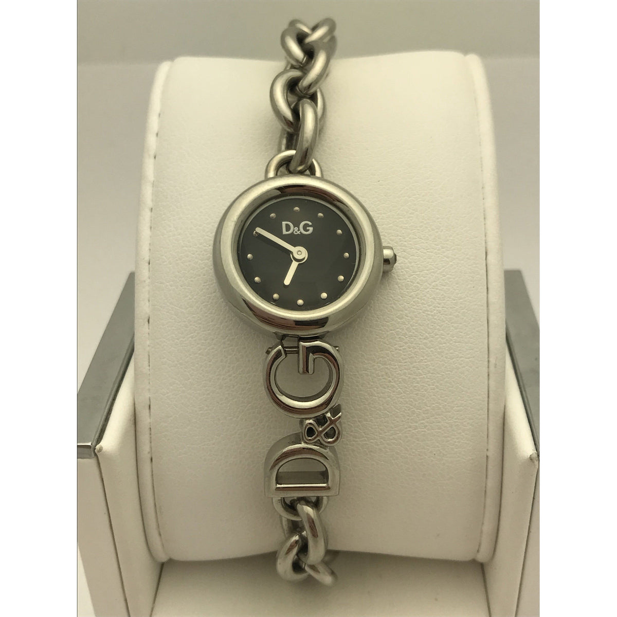 Dolce & Gabbana Women's Brim Black Dial Stainless Steel Watch DW0531