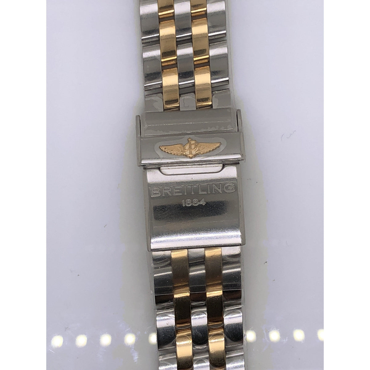Breitling Two Tone Stainless Steel Strap Deployment Buckle 18-16mm 376C