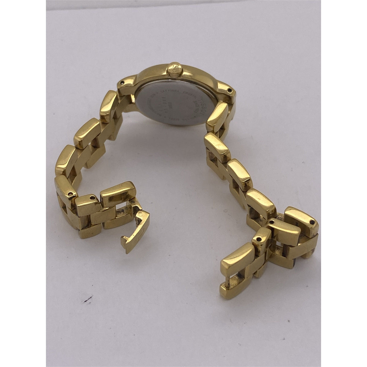 Tissot Ladies Mother of Pearl Dial Yellow Gold Tone Stainless Steel Bracelet Watch 10403