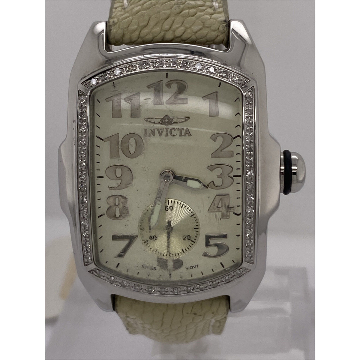 Invicta Ladies Lupah Beige Dial Beige Genuine Ostrich Strap Watch 2009