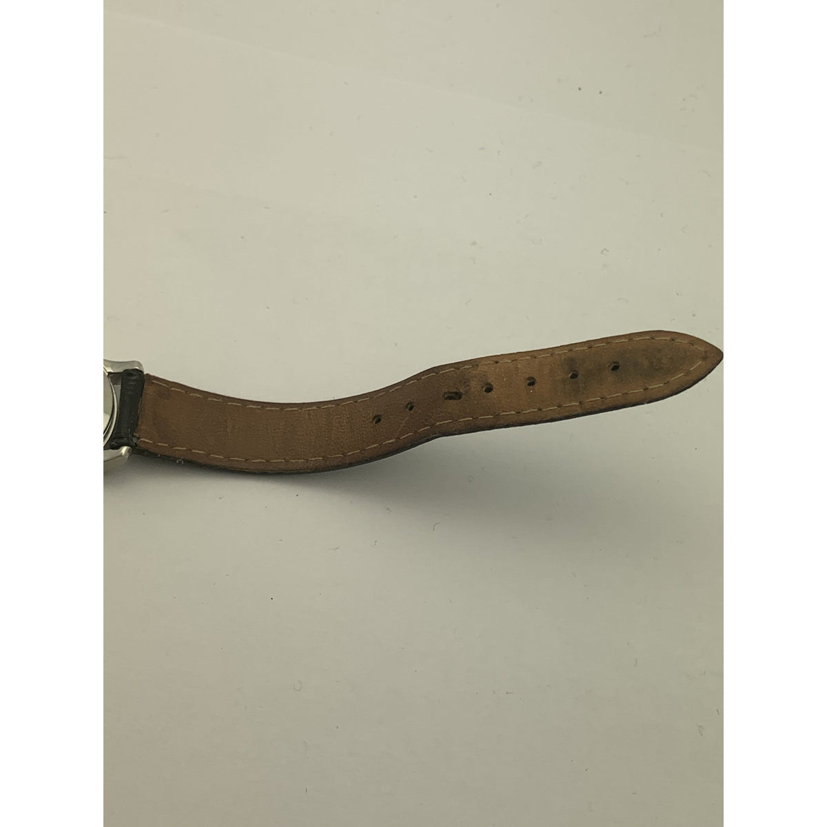 Movado Ladies Blue Museum Dial Black Leather Strap Watch 0606611