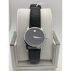 Movado Ladies Blue Museum Dial Black Leather Strap Watch 0606611