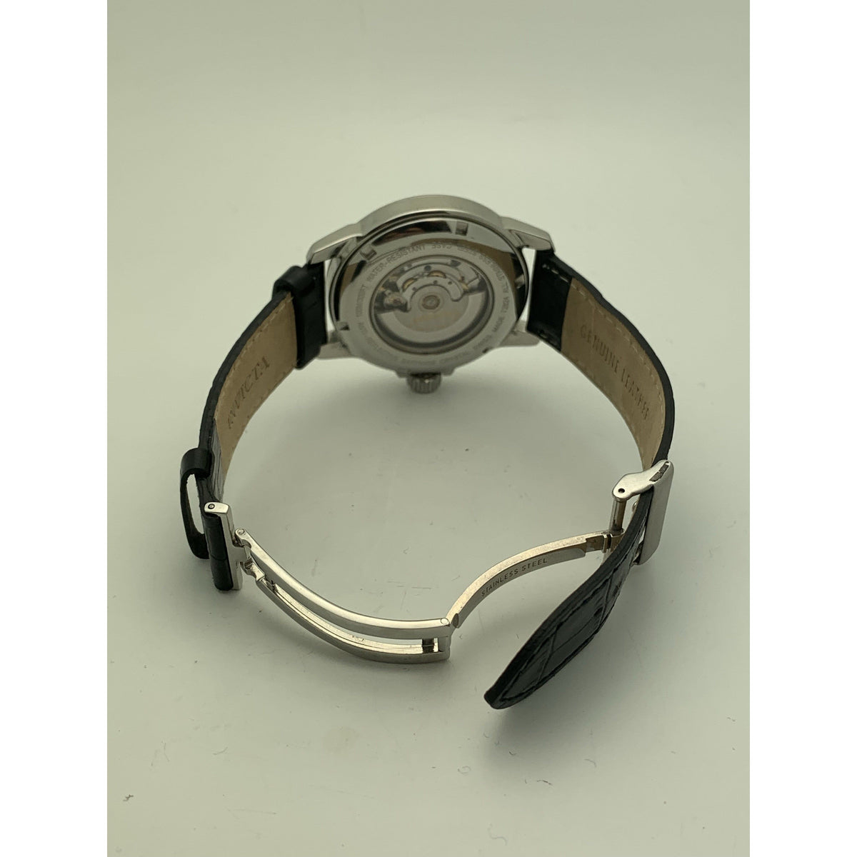 Tourneau Men's Black Dial Black Leather Strap Automatic Watch T2824