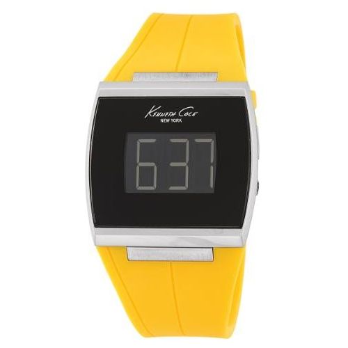 Kenneth Cole New York Men's Yellow Rubber Strap Digital Watch KC1660