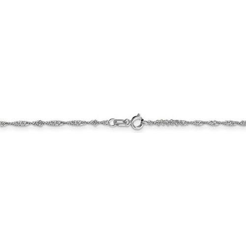 BRQGPEN123-7 14k WG 1.4mm Singapore Chain
