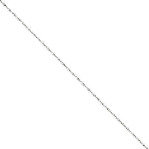 BRQGPEN123-7 14k WG 1.4mm Singapore Chain