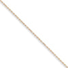 BRQGR012-7 14k Rose Gold 1.5mm D/C Rope Chain