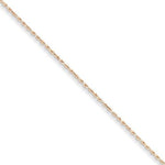 BRQGR012-7 14k Rose Gold 1.5mm D/C Rope Chain