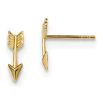 EARBBQGTC1006 14k Gold Polished Arrow Post Earrings