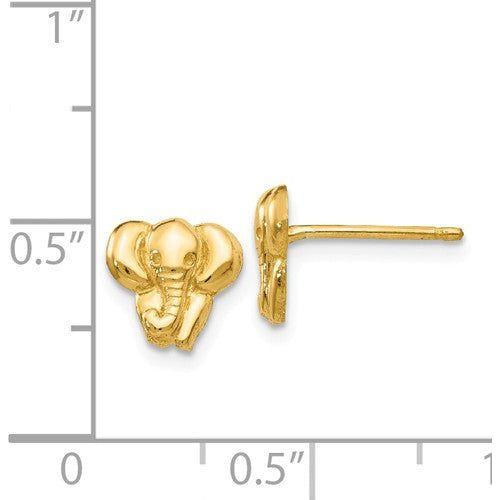 EARBBQGTF540 14K Elephant Earrings