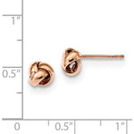 EARBBQGTL1046R 14k Rose Gold Polished Love Knot Post Earrings