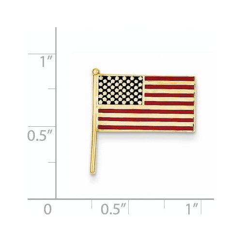 TTQGTT38 14k Enameled Flag Tie Tac