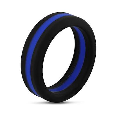 Thin Blue Line Men's & Women's Silicone Rubber Wedding Band Ring 7mm