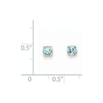 EARBBQGXBE51 14k 4mm March/Aquamarine Post Earrings