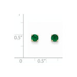 EARBBQGXBE53 14k 4mm May/Emerald Post Earrings