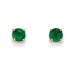 EARBBQGXBE53 14k 4mm May/Emerald Post Earrings