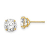 EARBBQGXD30CZ 14k 7mm Round CZ Post Earrings