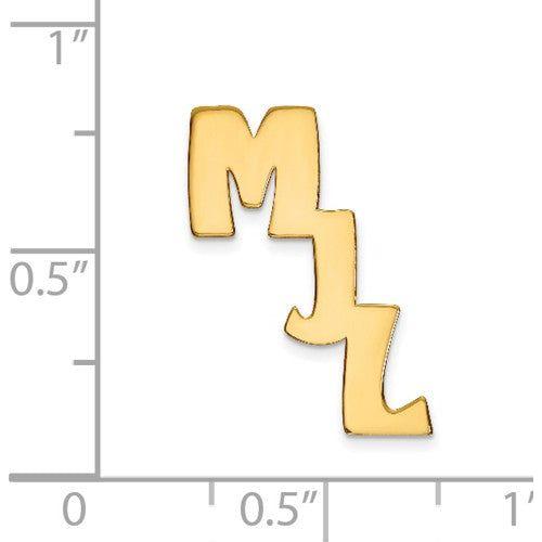 TTQGXNA350Y 14k Initial Cutout Personalized Tie Tac