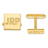 CLQGXNA611Y 14k Recessed Letters Square Monogram Cuff Links
