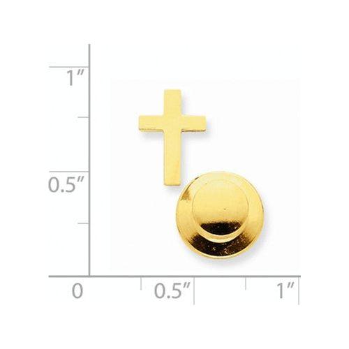 TTQGXR461 14k Polished Cross Tie Tac