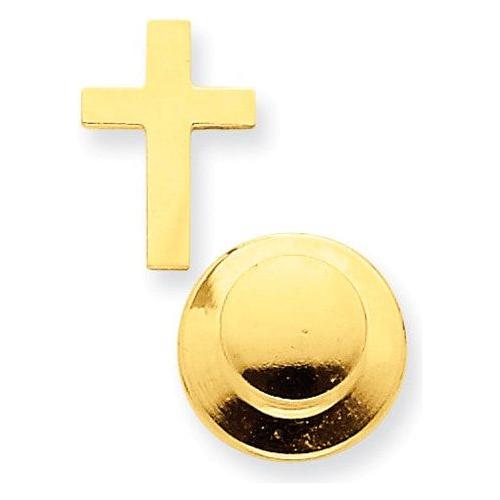 TTQGXR461 14k Polished Cross Tie Tac