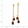 EARDDQGYE895 14k Garnet Dangle Earrings